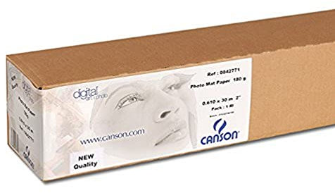Canson Papel Fotográfico Mate, 180gsm, Rollo, 61cmx30m
