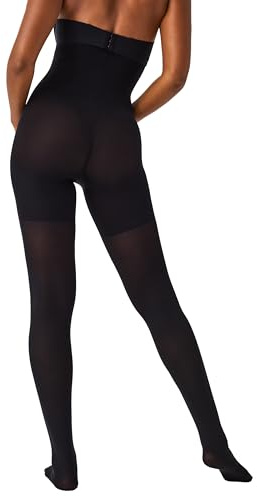 SPANX SPANXshape Core Hosiery High-Waisted Mid-Thigh Tight-End Tights - Very Black - E