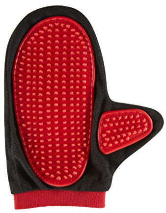 Mikki Hund, Katze Grooming Bürste Handschuh für kurze Haare sanftes Groom -Smooth N Stroke -Haarentferner Mitt,schwarz/r