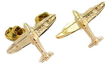 1 Paar Zarte Flugzeug Kragen Spitze Pins Broschen klein gold