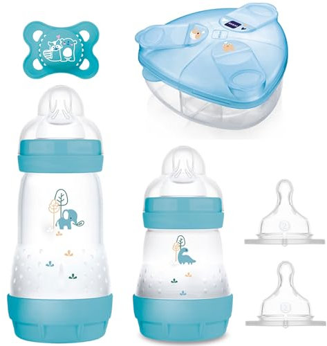 MAM Anti Colic Flasche 160 ml & 260 ml // inkl. Sauger Größe 1 & 2 // Boy Bears // 2er Set