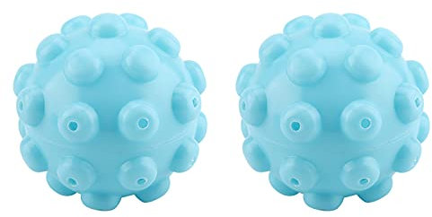 Trocknerbälle Natürliche Weichspüler Reduziert Kleidung Falten Blau PVC Wäschetrockner Bälle Kleidung Reinigungszubehör für Haus 2Pcs/Set