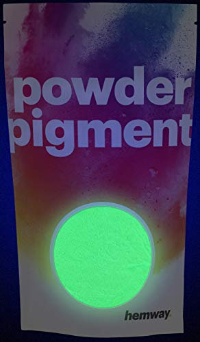 Hemway | Resplandor verde polvo de pigmento de la chispa tinte metálico Pigmentos para la resina de epoxy, poliuretano Paint - 100g