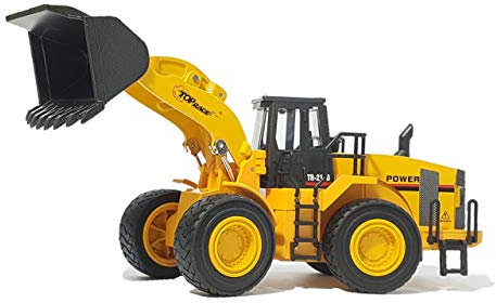 Top Race Métal Moulé sous Pression, Tracteur d'excavatrice Jouet de Pelle de Camion de Construction - Modèle de Tracteur de Pelle à l'échelle 1:40 pour Enfants et Adultes de 3,4,5,6,7,8,9 Ans et Plus