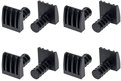 POWERTEC 71037-P2 Low Profile Bench Dogs | Holzbearbeitung Werkbank Stopper für 3/4 Zoll Löcher | Schwarz – 8 Stück