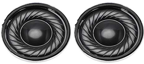 sourcing map 2Pcs Round Internal Magnet Speaker Loudspeaker 8 Ohm 2W 23mm Dia Steel Shell