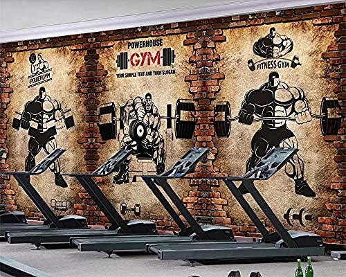 ZZXIAO Papier Peint 3D Sports Fitness Club Haltérophilie Fond 3D Salle de séjour Chambre à coucher Salle de séjour Mural murale enfant-430cm×300cm