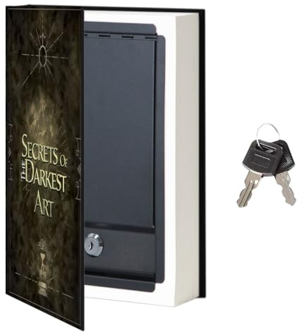 Darkest Art Hidden Safe - Diversion Fake Book Safe Box, Secret Money Storage - Key Lock, Large