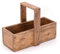 DESIGN DELIGHTS Holz AUFBEWAHRUNGSKORB Porto | 30x22x12 cm (BxHxT), Swietenia Mahagoni Holz | rustikale Holzkiste, Truhe, natürliche Aufbewahrungskiste, Gewürzkiste, Holzbox mit Griff, Obstkiste