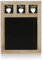 com-four® Tablero de Notas en Estilo Rústico - Pizarra de Tiza - Pizarra para la Cocina y el Hogar de Madera con Corazones Decorativos, 40 x 30 cm (01 pieza - 40 x 30 cm)