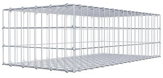 GABIONA Steinkorb-Gabione eckig, Maschenweite 5 x 10 cm, Tiefe 50 cm, Gabione 100 x 30 x 50 cm (L x H x T), C-Ring