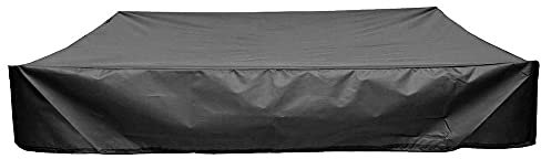 ZQWE Staubdichte Sandkasten-Abdeckung mit Kordelzug, Sandkastenabdeckungen, wasserdichte Sandkasten-Abdeckung, Abdeckplane Oxford-Stoff für Sandkasten (Black,120X120cm)