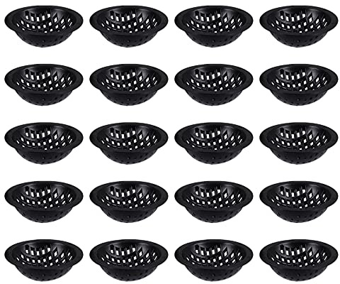 Holibanna 20pcs Bowl Shape Grid Pads Breathable Bottom Mesh for Bonsai Flowerpot Drainage Gaskets with Hole for Optimal Plant Growth