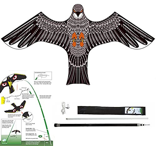 Yomyray Falco Volante Aquilone simulato Falco Flash Riflettente Dispositivo Professionale per piccioni all'aperto casa Giardino Fattoria