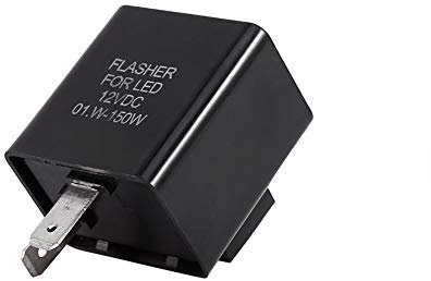 Blinker-Blinker-Relais, Yctze Schwarz 12V 2 Pin Blinker Blinker-Blinker-Relais Motorrad LED-Kontrollleuchte für shin yo blinkrelais 2 polig led blinkerrelais lastunabhängiges blinkrelais 2 polig blink