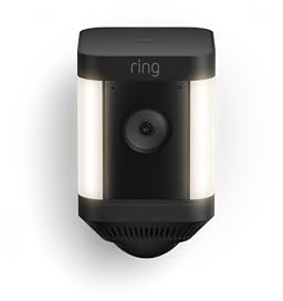Ring Spotlight Cam Plus, Battery (newest model), Home or business security with HD video, Two-Way Talk, Color Night Vision, and Security Siren, Black