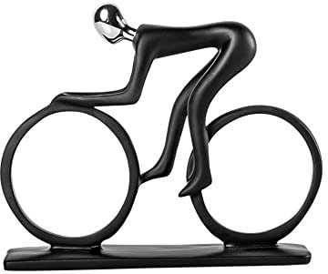 DEYCRISEE Deko Wohnzimmer,skulptur,deko Modern,Sport-Skulptur. Tischtennis, Fußball, Baseball, Kampfsport, Golf, Tennis, Schießen. Musik Spielende Skulptur, Gitarre, Saxophon. (Schwarz: Fahrrad)