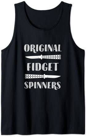 Butterfly Knife or Balisong Gift The Original Fidget Spinner Tank Top