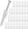 90 Pcs Plasterboard Fixings Raw Plug and Screws Kit(45 Drywall Anchors, 45 Self Drilling Screws), Heavy Duty Hollow Cavity Wall Anchors with Screw Fixings Set
