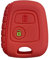 Happyit Cas de Couverture de Clé de Voiture en Silicone à Bouton Fluorescent pour Peugeot 107 207 307 407 206 306 406 pour Citroen C1 C4 C2 C3 Berlingo Xsara Picasso (Rouge)