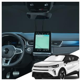 YEE Pin Parasol para Coche Compatible con Renault t Captur 2 2020-2023/Captu*r 1, Plegable Protector Solar para Coche Captu*r 2 Parabrisas Delantero Parabrisas UV Polvo protección
