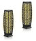 GiantexUK Solar Floor Lamps Set of 2, Rattan Solar Powered Landscape Lights with Automatic Switch and Large Capacity Batteries, Waterproof Decoration Lanterns for Garden, Porch, Lawn, Patio and Yard
