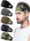 AWUMBUK Serre Tete Homme 5 Pcs Bandeau Cheveux Homme, Elastique Bandeau Sport Homme Absorbant La Transpiration Et Respirant Headband Idéal pour Le Fitness, La Course À Pied, Etc