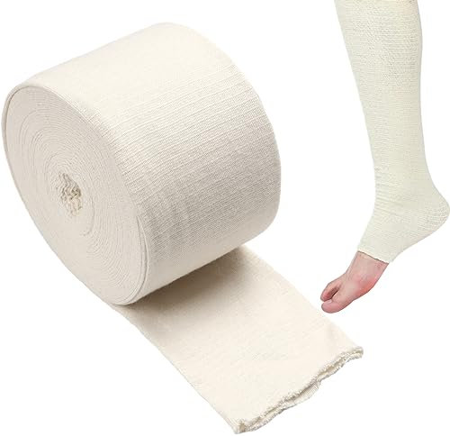 Bandage tubulaire 7,6 cm x 7,9 m élastique pour bras, rouleau extensible de premiers secours, gaze de rétention de coton pour bras, bas des jambes, taille D