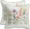 Tosleo Fundas de almohada bordadas de 40,6 x 40,6 cm, paquete de 2 fundas de almohada vintage con pájaros con flores, fundas de almohada decorativas para decoración del hogar, funda de almohada