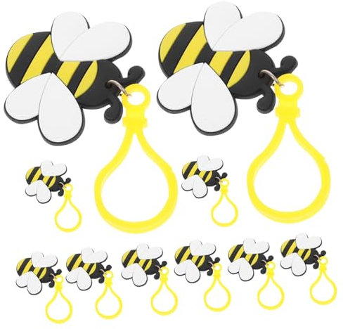 Toyvian 12stücke Bienen-schlüsselanhänger Bienenmotiv Für Rucksack Und Handtasche Taschendekoration Und Accessoires