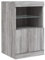 vidaXL Sideboard, Kommode mit viel Stauraum, Highboard Schrank mit LED-Leuchten, Anrichte Beistellschrank Standschrank, Modern, Grau Sonoma