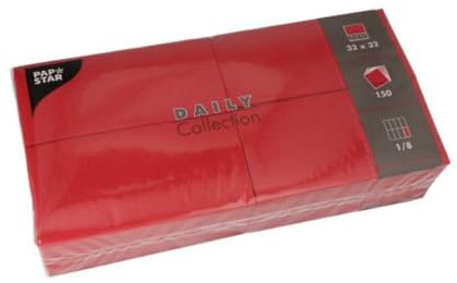 150 Servietten DAILY Collection 1/8-Falz 32 cm x 32 cm bordeaux