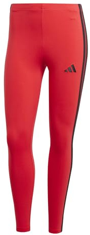 adidas Damen ESSENTIALS 3-STRIPES COTTON LEGGINGS, pure ruby/black, XXL