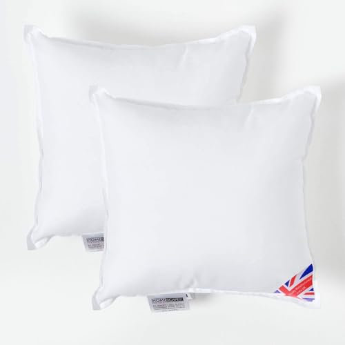 Homescapes Super-Mikrofaser Füllkissen 30x30 cm – 2er-Set Kissen wie Daunen, hypoallergene Kissenfüllung/Innenkissen für Dekokissen wie Sofakissen & Bettkissen oder kleine Kopfkissen
