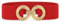 JasGood Damen Breiter Elastischer Taillengürtel Stretchy Gürtel für Kleider Hüftgürtel Goldener Schnalle Gürtel für Damen,Rot,80cm