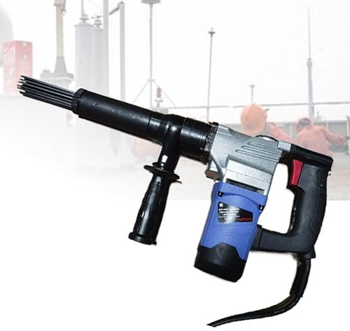 zxmeimm Electric Needle ScalerElectric Needle Derusting Gun,Needle Type Rust Remover Cleaning Machine,for Removal of Rust Weld Slag Paint Steel Pipe Screw Nut Boat Deck,110V