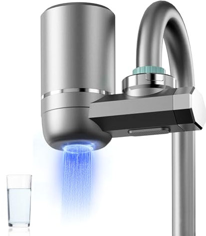 Wasserfilter Wasserhahn, Wasserhahn Filter Wasserfilter für Wasserhahn Water Filter Tap Wasserhahn Filter für Trinkwasser mit 1 Filter für Zuhause Küche