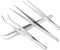 kristwash Pinzette, 4 Stück Precision Tweezers Set, 14 cm und 12cm Pinzette Lang Edelstahl Profi für Elektronische Reparaturen, Präzisionsarbeit