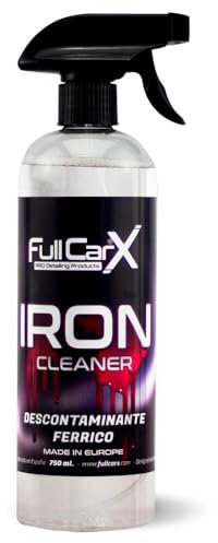 FULLCARX Iron Cleaner 750ml Limpia Llantas Coche Descontaminante Férrico PH Neutro Sin Ácidos, Limpieza Sin Frotar, Apto para Llantas Aluminio Cromadas Moto, Producto Limpieza Detailing Profesional