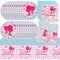 Kids Birthday Tableware Kit, bar-bi party Decoration Tableware 20 Guests, Pink Theme Party Tableware Set, Birthday Paper Plates Napkins Cups Tablecloths, for Girls Party Accessories