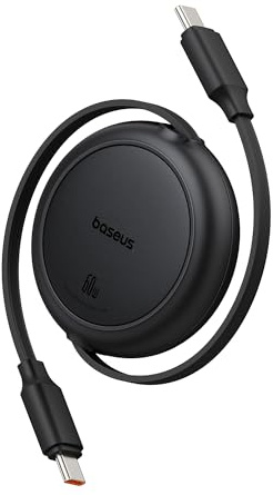Baseus Free2Pull Mini, aufrollbares Kabel, USB-C - USB-C, 60W PD, 1m, schwarz