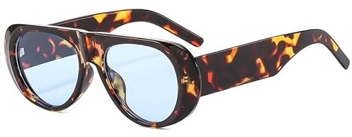 Long Keeper Vintage pilotenbrille Damen Herren Retro Sonnenbrille Oval Pilot Brille Trendige 70er jahre Sonnenbrille UV400 Schutz
