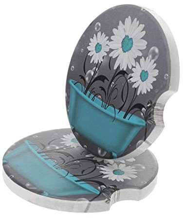 Garneck 2 Portavasos De Cerámica Absorbente para Coche Accesorios para El Interior del Coche