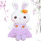 MQIAN Osterhase Plüschtiere, Hasen Kuscheltier, Hasen Verstecken，Osterhase Plüschtier Easter Bunny Plush für Ostergeschenke Kinder
