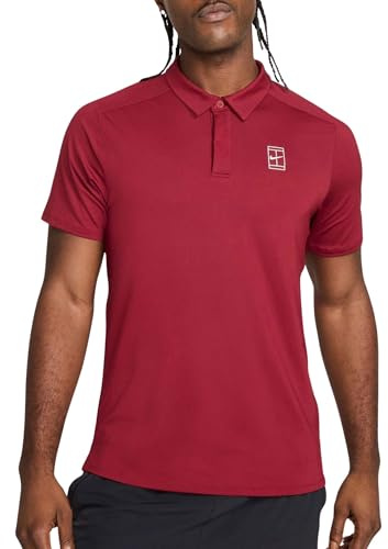 Nike Herren Court Advantage Polo Heren T-Shirt, Rot, M EU
