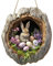 Türkranz Ostern Türschild Ostern Haustür Osterkranz Frühling Oster Außen Innen Türdeko zum Aufhängen Osterdeko Fenster Hängend Osterschmuck Holz Osterhase Deko Modern Frühlingsdeko Draussen (#21)