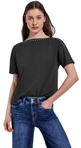 Street One Damen A323328 T-Shirt mit Nieten, Granite Grey, 44