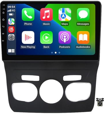 HCDZF 2+32gb+Camera,Android 14 Autoradio para Citroen C4 C4L DS4 2012-2017 Pantalla Táctil con GPS Bluetooth Control del Volante FM WiFi Carplay Pantalla Dividida +Cámara Trasera