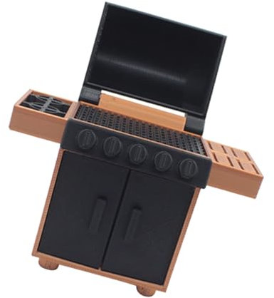 DOITOOL Miniatur-grillrost Maßstab Puppenhaus-grillrost Spielzeug Spiellebensmitteln Grillrostmodell Puppenhaus-küchenmöbel Zubehör Für Spielküche