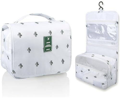GGUFAY Neceser de Viaje, Neceser Viaje Colgante, Neceser colgable, Neceser Hombre y Mujer- Neceser Cosmeticos, Bolsa de Maquillaje Impermeable(cactus)